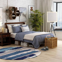 
              2 places Tobiano Dark Walnut Wood Queen Platform Bed
            