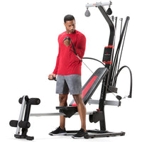 
              Bowflex PR1000 Home Gym Weight Lifting Avirage aérobie et banc pliant vertical
            