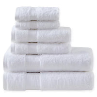 
              6pc Luxor Cotton Bath Towel Set White
            