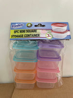 
              8Pc 3Oz Mini Asst Shapes Storage Cont
            