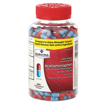 Member's Mark 500mg Extra Strength Acetaminophen Rapid Release Gelcaps (40 ct.)DLC: 07/26