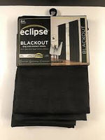 42" X 63" Braxton Thermaback Blackout Window Curtain Panel Black - Eclipse