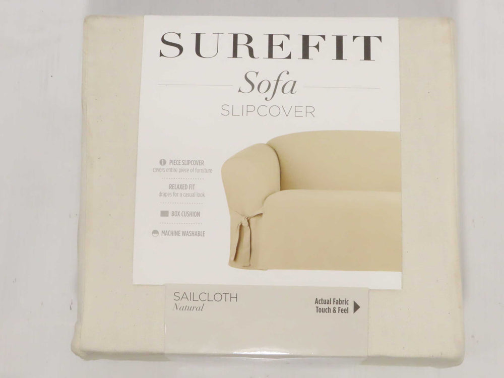 Surefit 1 Piece Sofa Slipcover - Sailcloth Natural