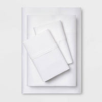 
              King 400 Thread Count Solid Performance Sheet Set White - Threshold™
            