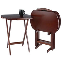 
              Corbett Oversize Oblong Snack Table Set Antique Walnut - Winsome
            