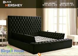 KING Size Bed [ L 257cm x P 249cm x H 155cm ] - Black, Grey OR Blue