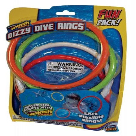 Prime Time Toys - Diving Masters Dizzy Dive Rings (4 Pack Pool Dive Toys)