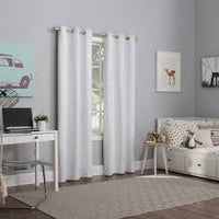 106cm x 213cm Harper Bright Vibes Grommet Top 100% Blackout Curtain Panel White - Sun Zero (Two panel)