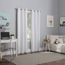106cm x 213cm Harper Bright Vibes Grommet Top 100% Blackout Curtain Panel White - Sun Zero (Two panel)