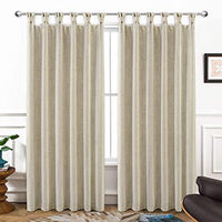 95"X52" Washed Cotton Twist Tab Light Filtering Curtain Panel Oat - Archaeo