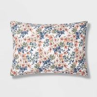 
              Standard Floral Printed Family Friendly Sham Cream - Threshold™
            