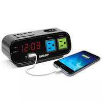 Outlet Digital Alarm Clock Black - Sharp