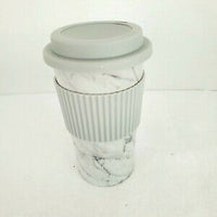 Mainstays 18 Oz Marble Design Coffee Mug Tumbler/Cup With Sleeve Lid Hot/Cold