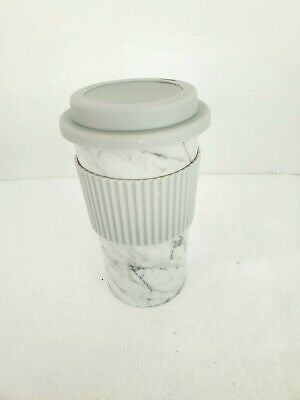 Mainstays 18 Oz Marble Design Coffee Mug Tumbler/Cup With Sleeve Lid Hot/Cold