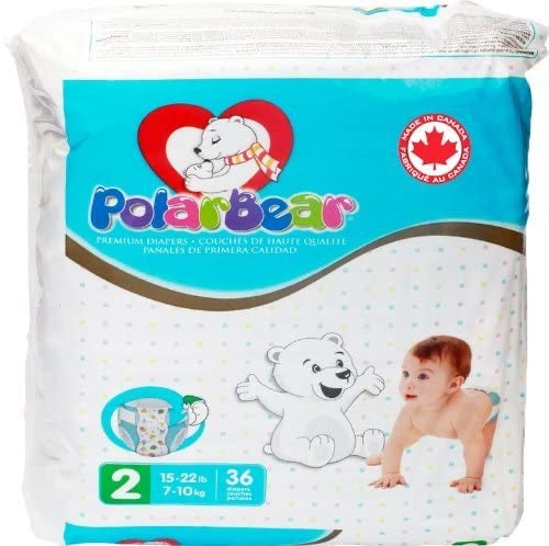 Polar Bear Diapers 36 counts Size 2 (7-10 Kg)