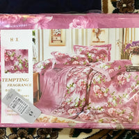Ming Ren Ensemble 4pcs en Coton de Soie Active Housse de Couette: 200x230cm-Drap: 250x250cm-Taie d'oreiller: 48x74cm 3places