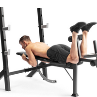 Banc et support d'entraînement olympique Weider Exercise Gym avec développeur de jambes intégré MCI