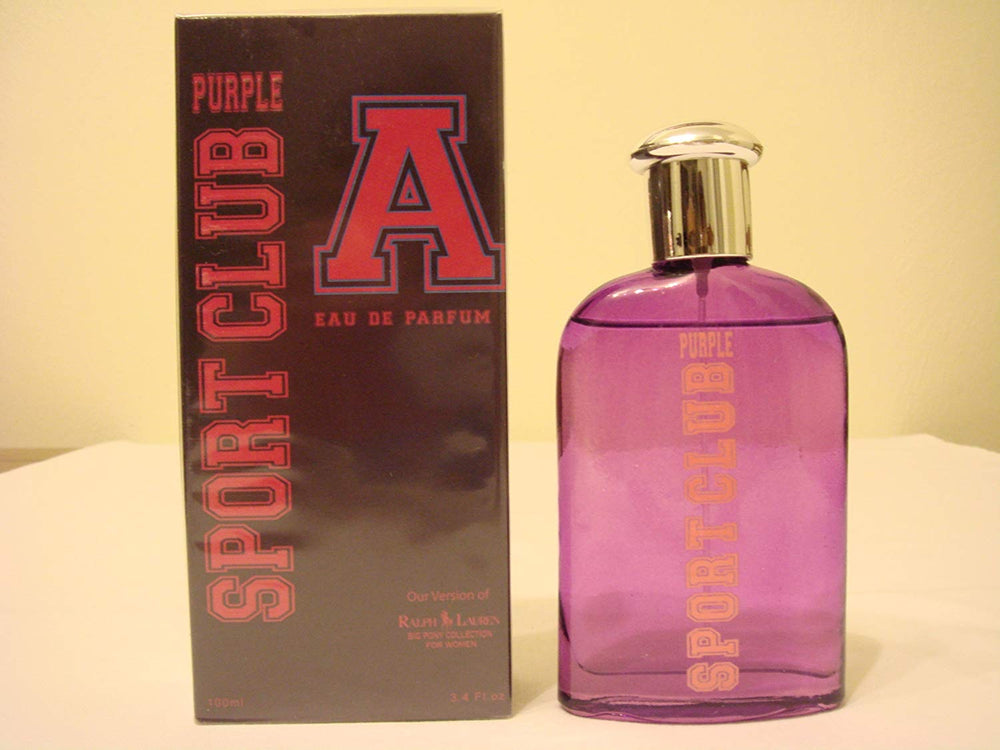 PURPLE SPORT CLUB-FOR WOMEN-3.4 OZ-EDP-VERSION OF BIG PONY COLLECTION (4) BY RALPH LAUREN