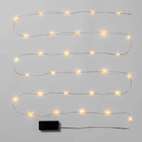 
              30ct Christmas LED String Fairy Lights Multicolored with Silver Wire Battery Ope
            