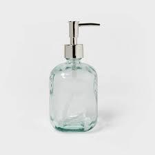 Recycled Glass Soap Dispenser Clear - Threshold