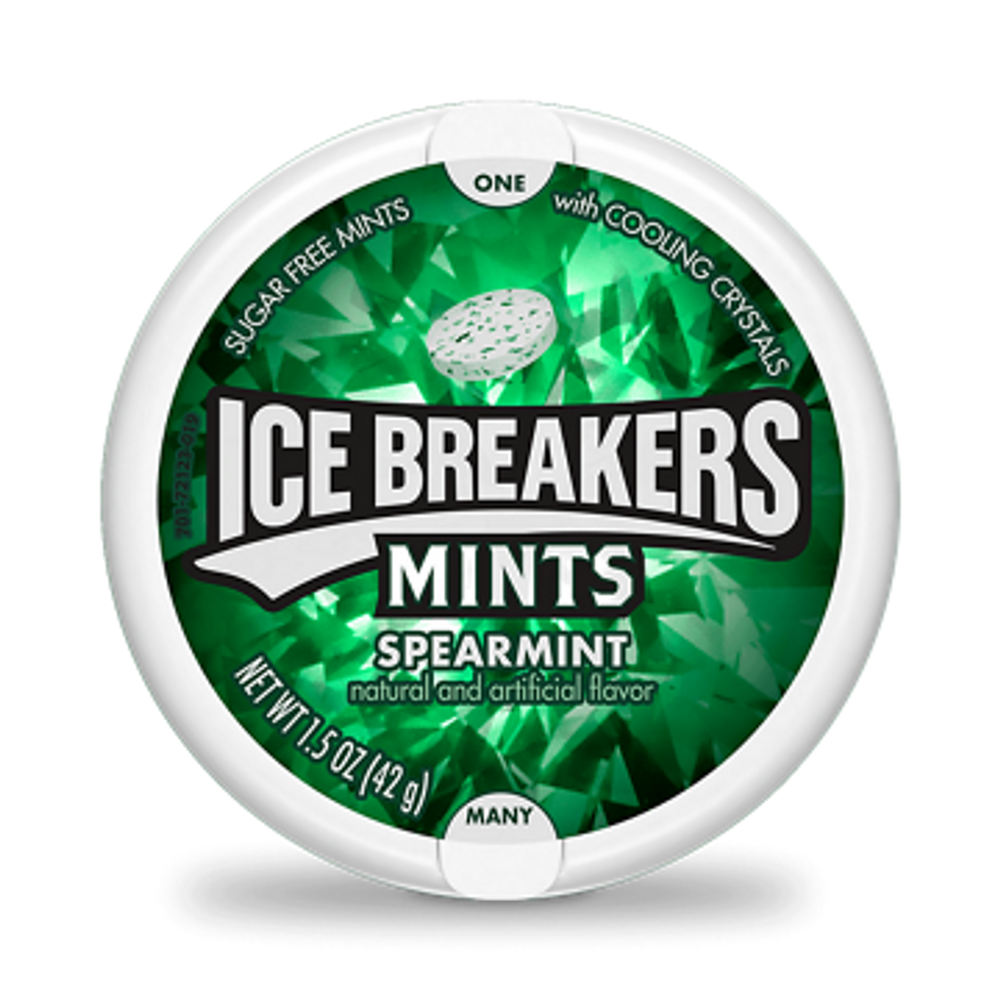 ICE BREAKERS - SPEARMINT SUGAR FREE MINTS DLC: 06/24