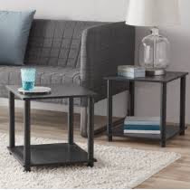 Mainstays No Tools 2-Pack End Table Solid Black