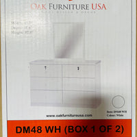 Dresser With Mirror - Black , Beech , Mahogany or White