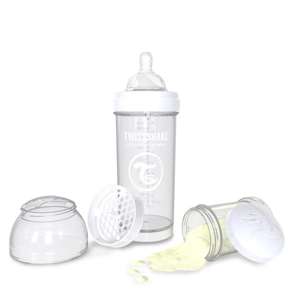 All-In-One Anti-Colic Baby Bottle 260ml - White