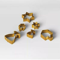 6pk Cookie Cutter Set Brass - Threshold™