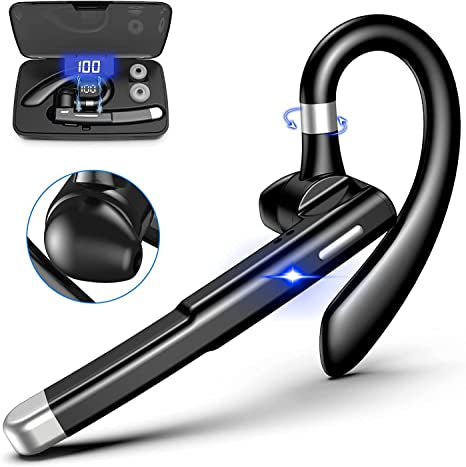YYK? 525 Casque d'affaires, écouteurs sans fil Over Ear avec micro, Bluetooth5.1