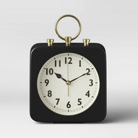 5" Square Alarm Clock Black - Threshold