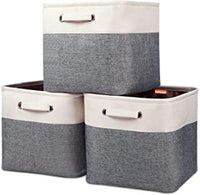 
              13" Fabric Cube Storage Bin Off-White - Threshold™
            