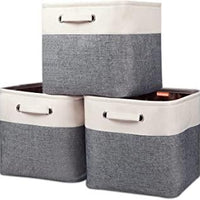 13" Fabric Cube Storage Bin Off-White - Threshold™