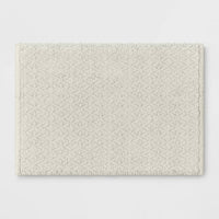 17"x24" Woven Chenille Bath Rug Cream - Threshold