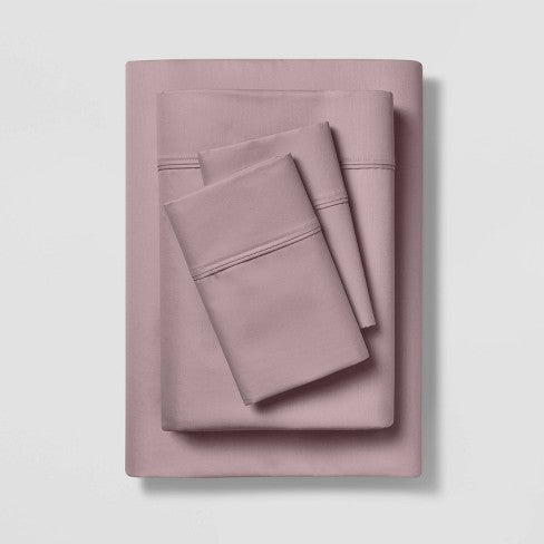 Queen 400 sThread Count Solid Cotton Performance Sheet Set Rose - Threshold™ (Please be advised that sets may be missing pieces or otherwise incomplete.)