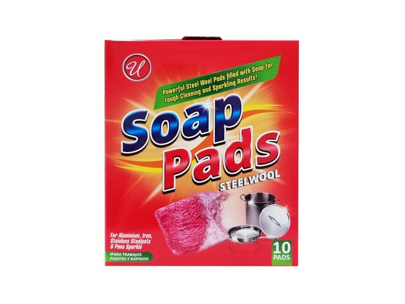 10Ct Steelwool Soap Pad (Pink)