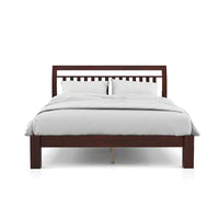 
              2 places Tobiano Dark Walnut Wood Queen Platform Bed
            