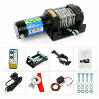 3500lbs Remote Electric Steel Cable Winch Kit 12v ATV Tow Boat Truck Capacity 1587kg