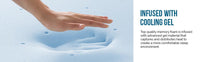 
              Lucid Housse en mousse de viscoélastique en gel et couvre-matelas Lucid avec fermeture à glissière
            