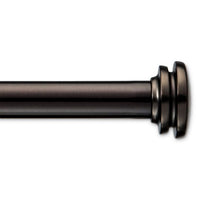 48"-84" Drapery Endcap Cafe Rod Oil Rubbed Bronze - Room Essentialsa