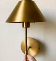 
              Metal Sconce Wall Light (Includes LED Light Bulb) Brass - Threshold designed wit
            