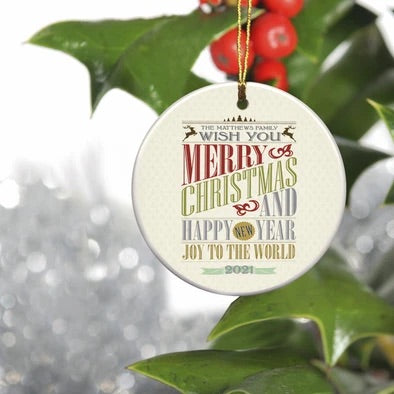Personalized Ornaments - Custom Christmas Tree Ornaments