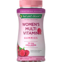 Nature's Bounty Optimal Solutions Gummies multivitamines pour femmes, complément alimentaire, saveur framboise, 80 piècesDLC: 07/26
