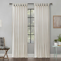 84"x52" Washed Cotton Twisted Tab Light Filtering Curtain Panel Ivory - Archaeo (Please be advised that sets may be missing pieces or otherwise incomplete.)
