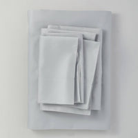 Queen 300 Thread Count Temperature Regulating Solid Sheet Set Light Gray - Casaluna