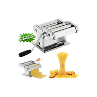 MACCHINA PER LA PASTA FRESCA SFOGLIATRICE CUCINA CASA ACCIAIO INOX ARGENTO MANO