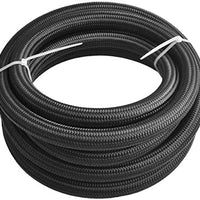 16 Feet 8AN AN8 1/2" Fuel Line Hose Braided Stainless Steel Oil Gas Fuel Hose Line Black 2.