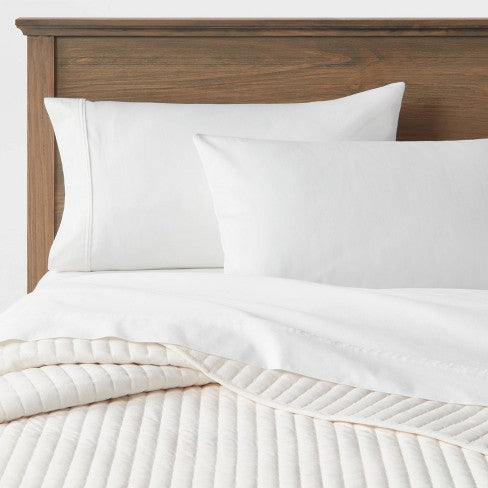 Full/Queen Matte Velvet Solid Quilt Cream - Threshold™