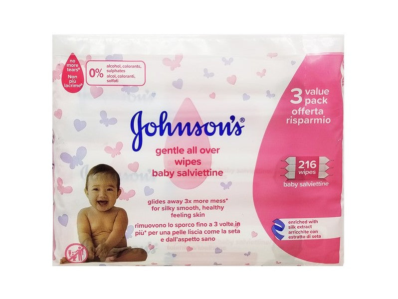 72Ct Johnsons Wipes Allover 3Pk