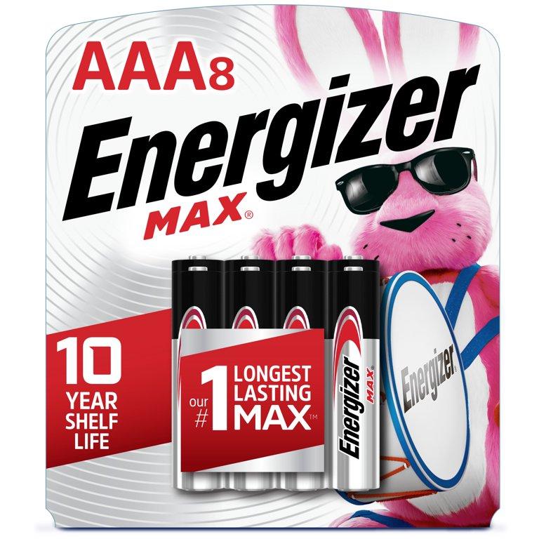 Batteries Energizer MAX AAA (paquet de 8), piles alcalines triple A